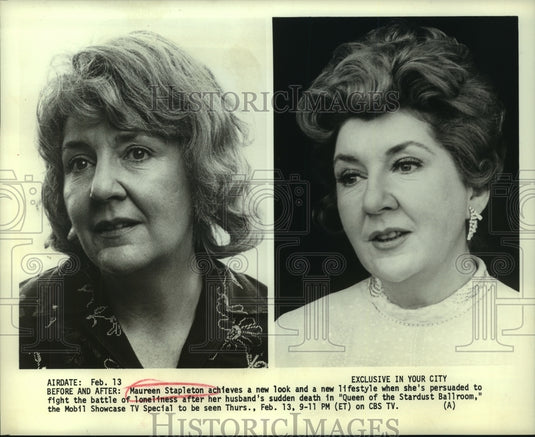 1975 Press Photo Maureen Stapleton in "Queen of the Stardust Ballroom" - Historic Images