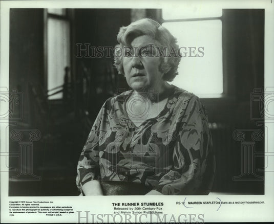 1979, Actress Maureen Stapleton stars in "The Runner Stumbles" - Historic Images