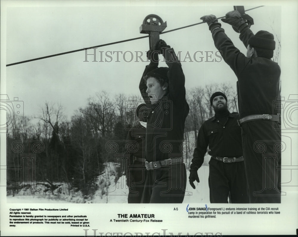 1981 Press Photo John Savage acts in the movie The Amateur as CIA recruit - Historic Images