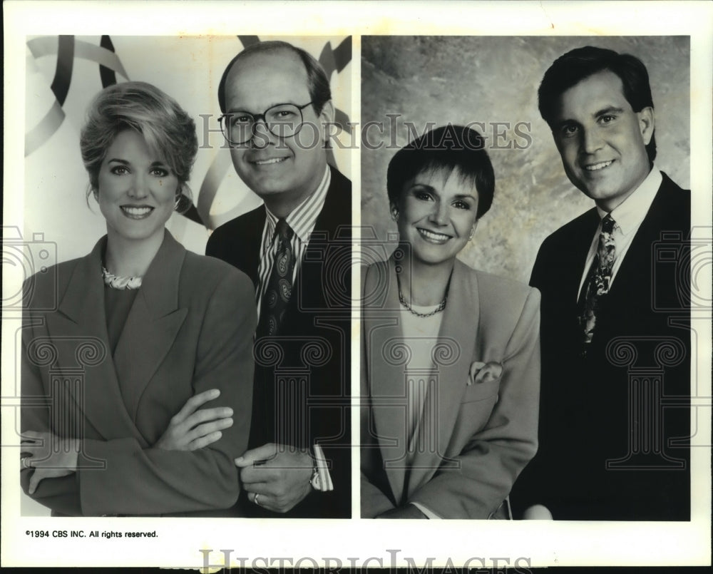 1994, Harry Smith With Others On 1994 Olympic Winter Games On CBS - Historic Images