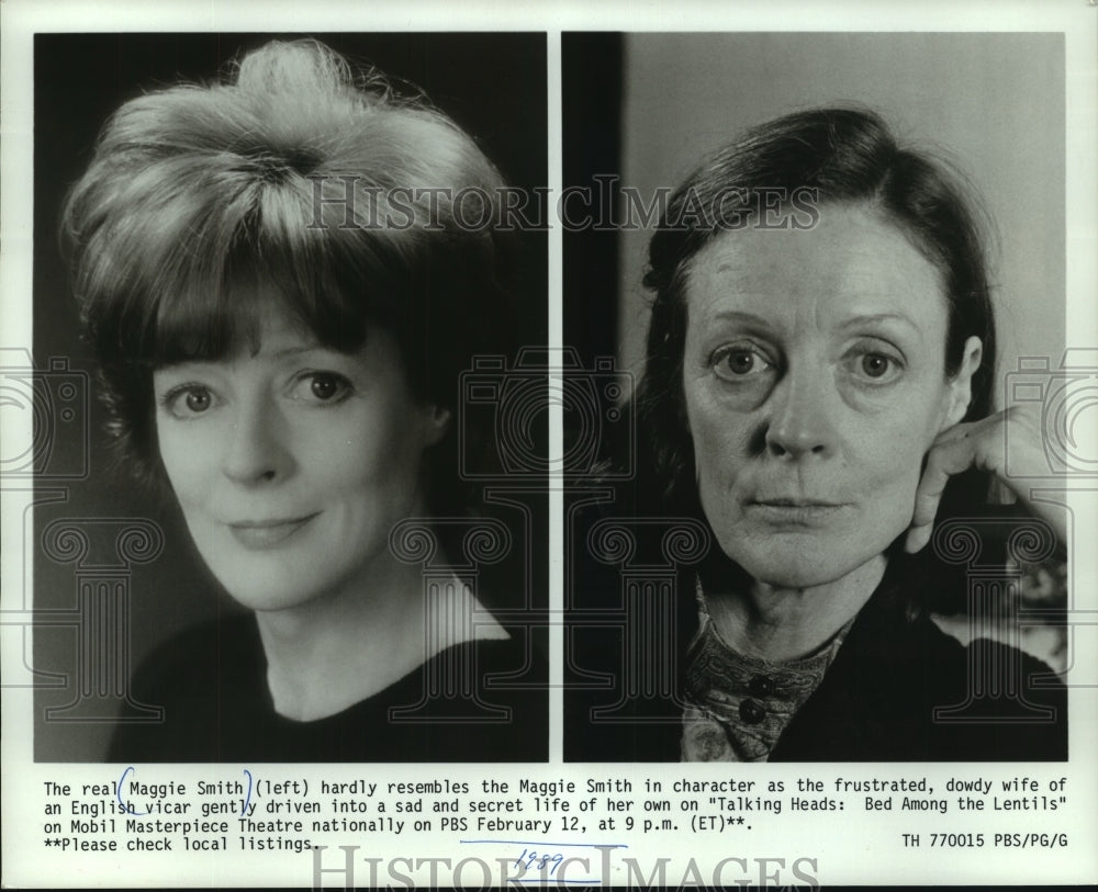 1989, Maggie Smith In PBS' 'Talking Heads: Bed Among The Lentils' - Historic Images