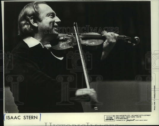 1989 Press Photo Violinist Isaac Stern - mjp40200 - Historic Images