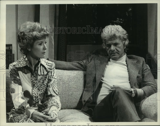 1974 Press Photo Julia Meade and Dick Shawn in "My Little Love" - Historic Images