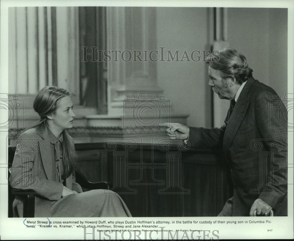 1980, Howard Duff Cross-Examines Meryl Streep In &#39;Kramer Vs. Kramer&#39; - Historic Images