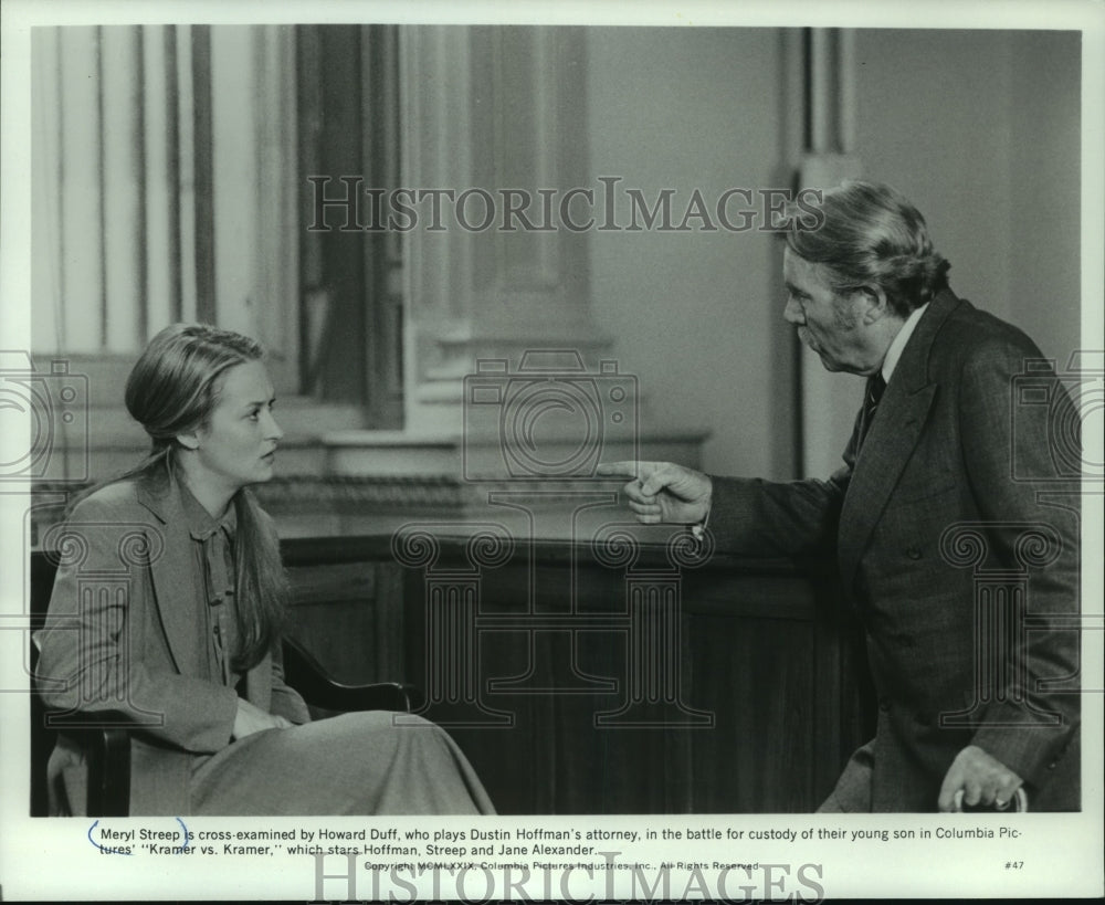 1980, Howard Duff Cross-Examines Meryl Streep In 'Kramer Vs. Kramer' - Historic Images
