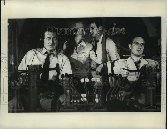 1979, Robert Stack With Co-Stars In CBS' 'The High And The Mighty' - Historic Images