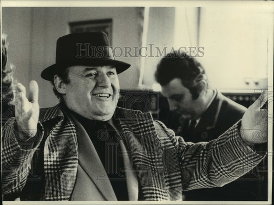 1973 Press Photo Rod Steiger As Mobster Gene Giannini In "Re Lucky Luciano' - Historic Images