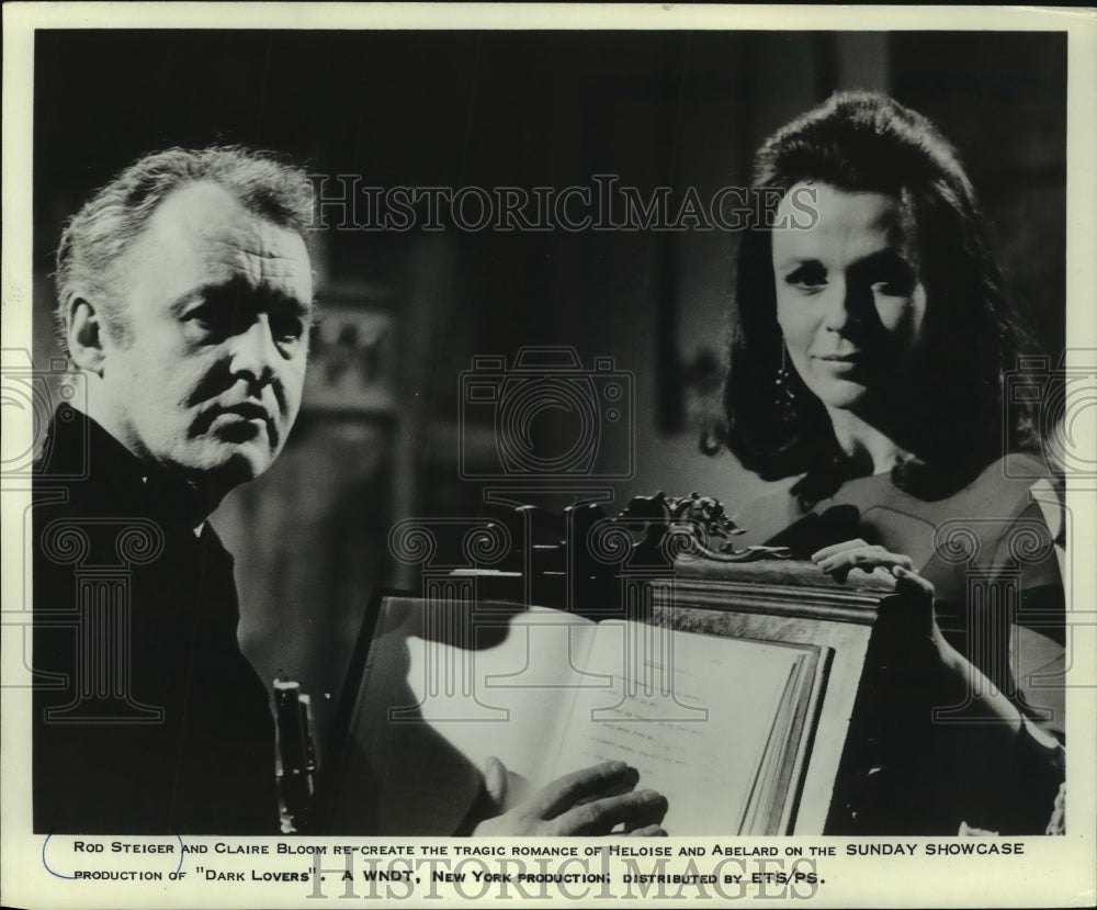 1967 Press Photo Rod Steiger And Claire Bloom In &#39;Dark Lovers&#39; - mjp40244- Historic Images