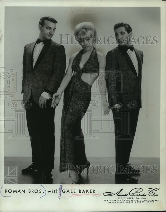1967, Roman Brothers with Gale Baker - mjp40412 - Historic Images