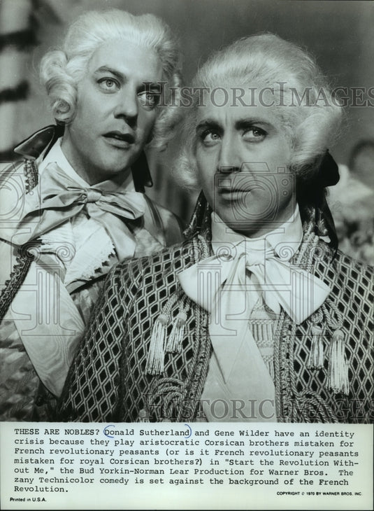 1970 Press Photo Donald Sutherland & other in "Start The Revolution Without Me" - Historic Images
