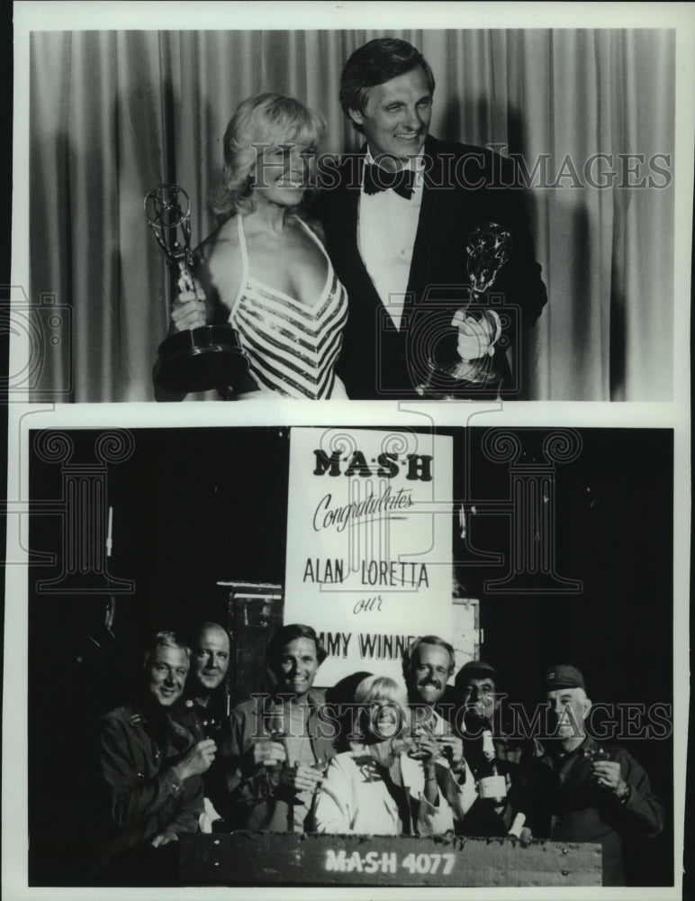1982 Press Photo Loretta Swit & Alan Alda won Emmys for "M*A*S*H" - mjp40584- Historic Images