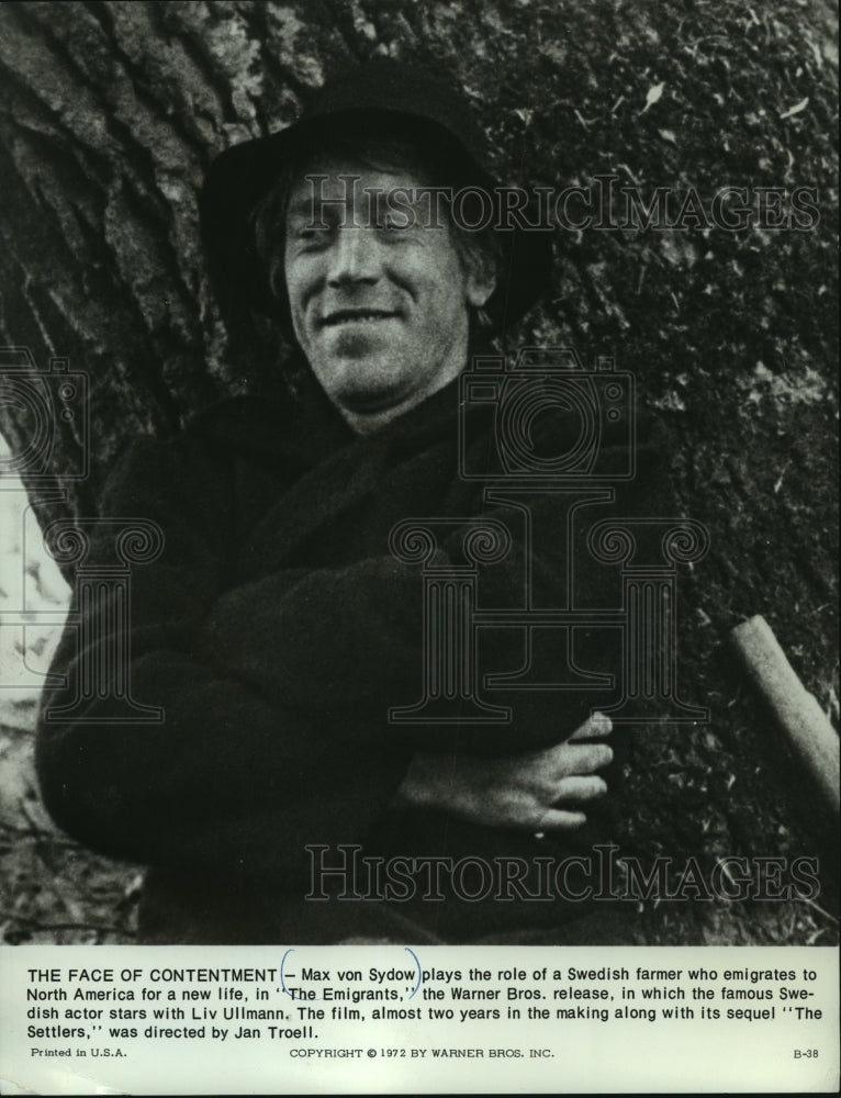 1972 Press Photo Actor Max von Sydow stars in "The Emigrants" - mjp40615 - Historic Images
