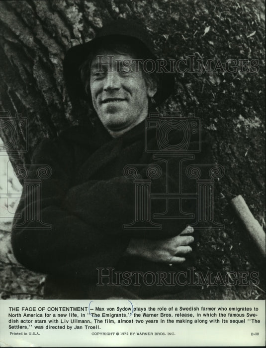 1972 Press Photo Actor Max von Sydow stars in "The Emigrants" - mjp40615 - Historic Images