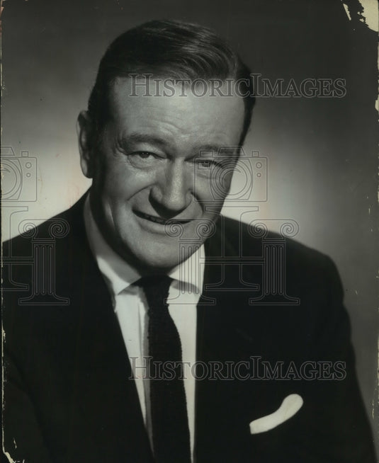 1964 Press Photo John Wayne Portrays Matt Masters In Bronston's 'Circus World' - Historic Images