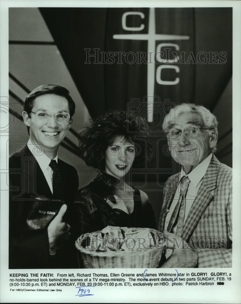 1989, James Whitmore and other stars of &quot;Glory! Glory!&quot; on HBO - Historic Images