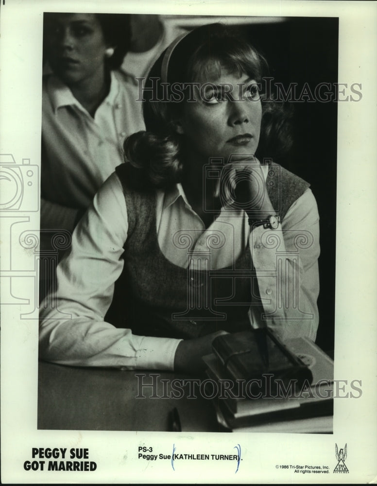 1986 Press Photo “Peggy Sue Got Married” star Kathleen Turner - Historic Images