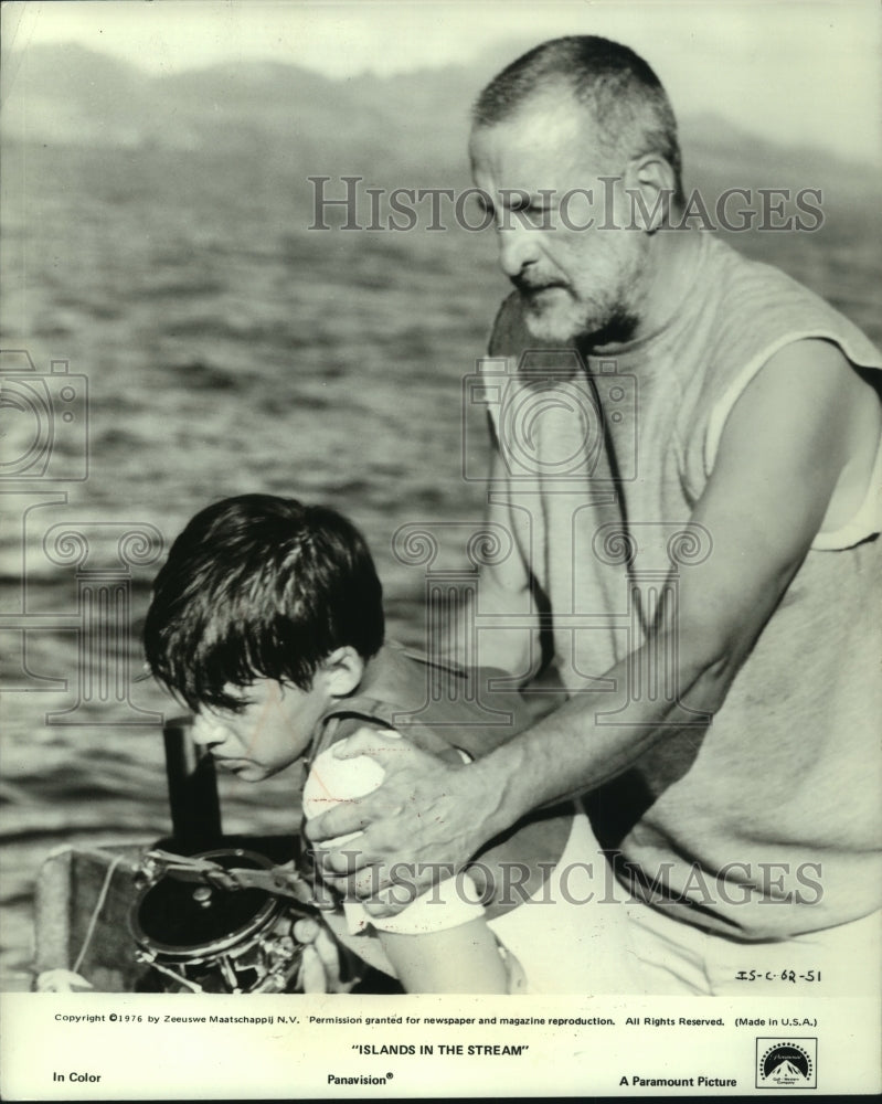 1976, George C. Scott &amp; other in &quot;Islands In The Stream&quot; - mjp40981 - Historic Images