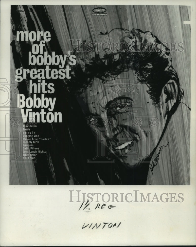 1966 Press Photo Singer Bobby Vinton album cover - mjp41008- Historic Images