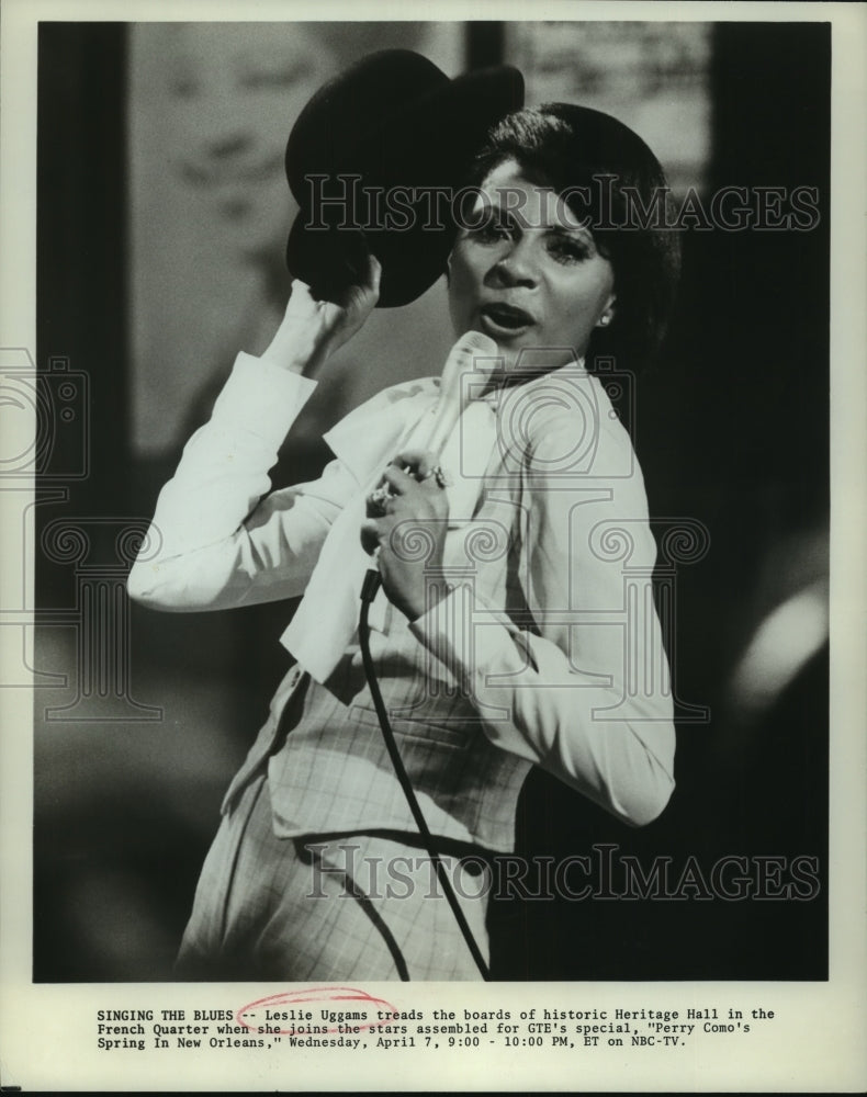 1976 Press Photo New Orleans-Leslie Uggams singing the blues - mjp41118 - Historic Images