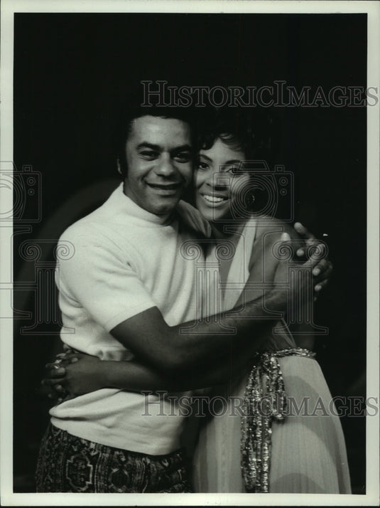 1969, Leslie Uggams & Johnny Mathis on "The Leslie Uggams Show" - Historic Images