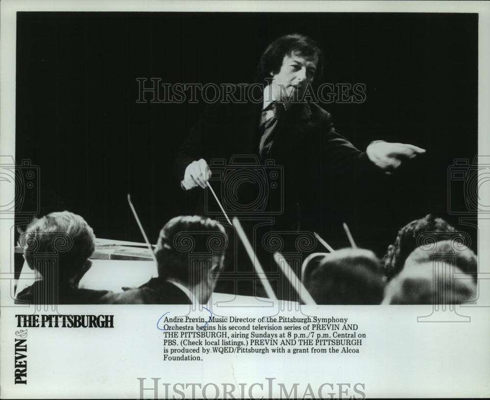 1978 Press Photo Andre Previn hosts &quot;Previn and the Pittsburgh&quot; on PBS - Historic Images