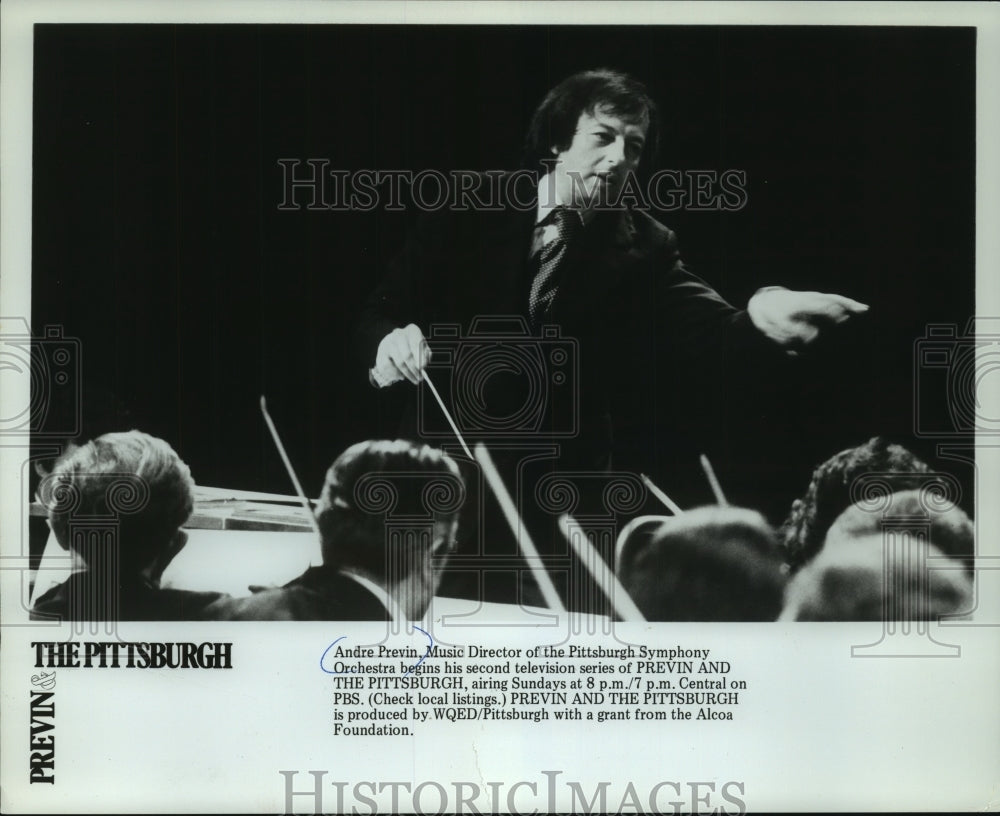 1978 Press Photo Andre Previn hosts "Previn and the Pittsburgh" on PBS - Historic Images