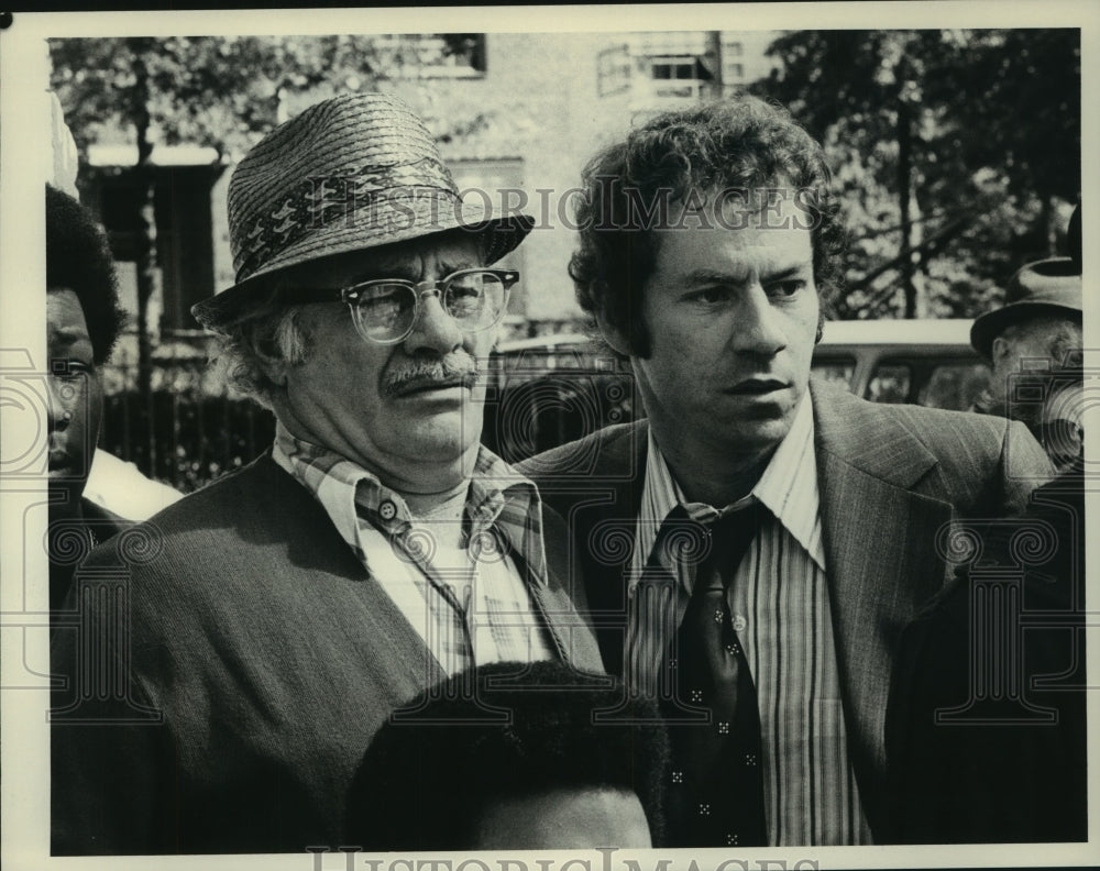1980, Actors James Sutorius and Martin Balsam act in &quot;Siege&quot; - Historic Images