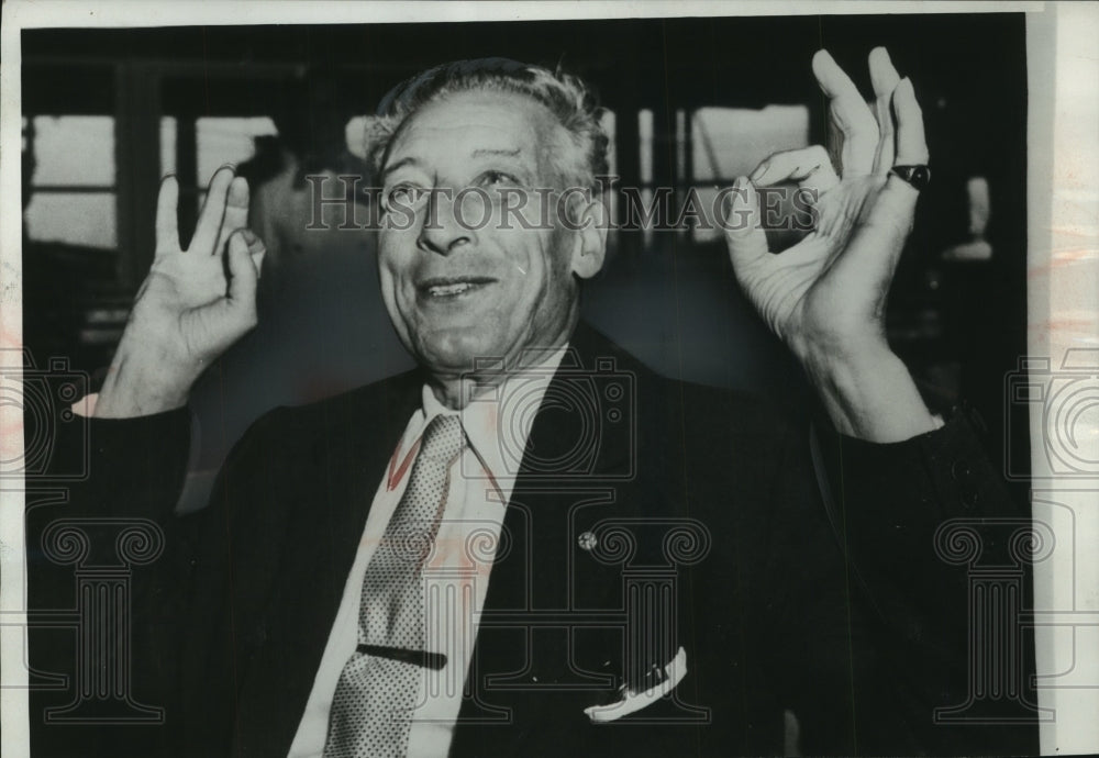 1956, Singer Ezio Pinza after arriving in New York City from Italy - Historic Images