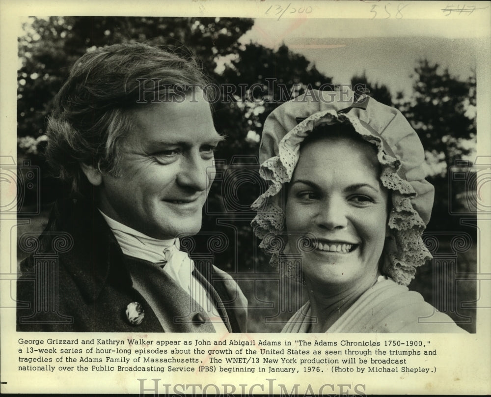 1975, Actors George Grizzard and Kathryn Walker act in tv show - Historic Images