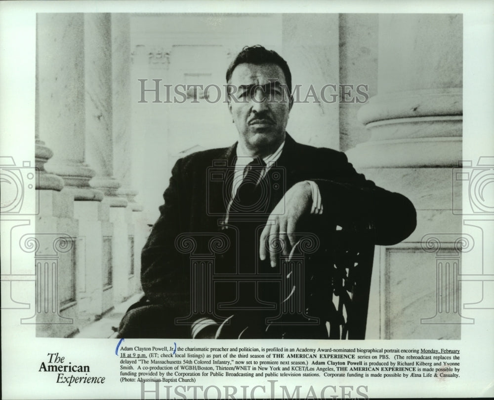 Press Photo Adam Clayton Powell, Jr., to appear on The American Experience show - Historic Images
