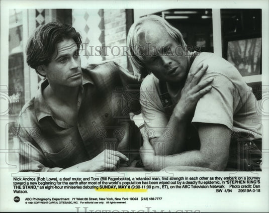 1994 Press Photo Rob Lowe and Bill Fagerbakke in The Stand, on ABC. - mjp41482 - Historic Images