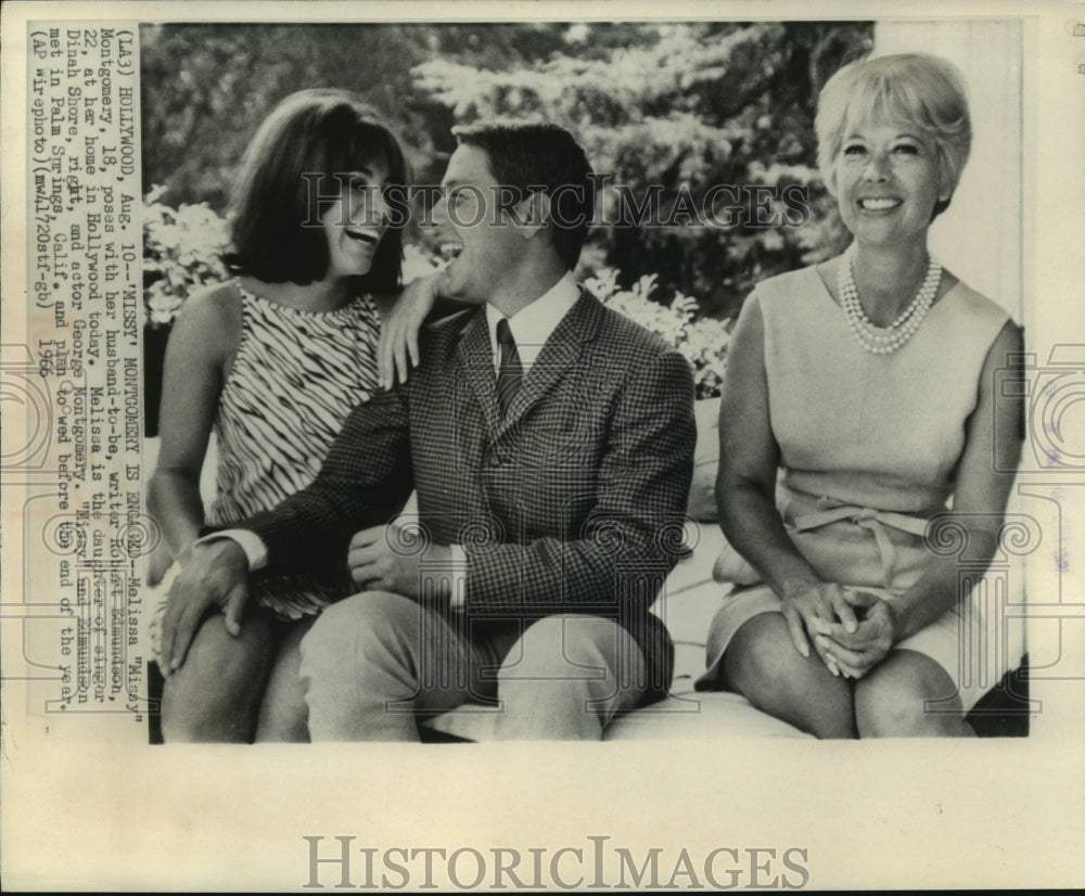 1966 Press Photo Singer Dinah Shore and family in Hollywood, California - Historic Images