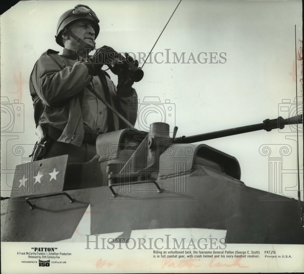 1970 Press Photo George C. Scott stars in "Patton" - mjp41570 - Historic Images