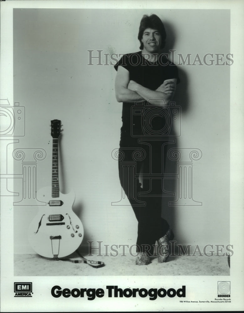 1982, George Thorogood, musician - mjp41614 - Historic Images
