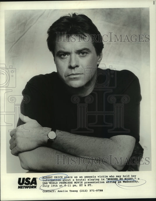 1989, “Murder By Night” star Robert Urich - mjp41735 - Historic Images