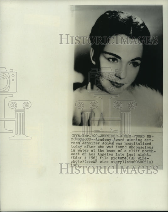 1963, Actress Jennifer Jones - mjp41803 - Historic Images