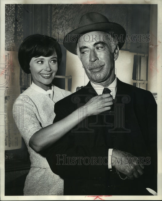 1961 Actors Christine White, George Chandler in CBS' "Ichabod & Ms." - Historic Images