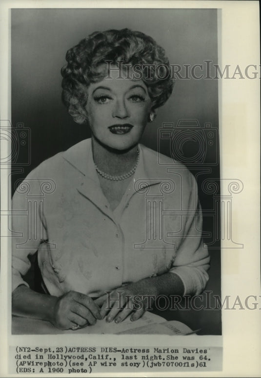 1960, Actress Marion Davies - mjp42094 - Historic Images