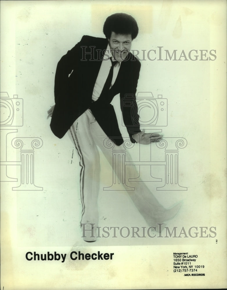 1982 Press Photo Chubby Checker, singer and dancer. - mjp42239 - Historic Images