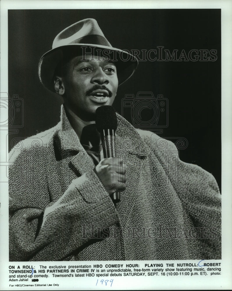 1989, Robert Townsend headliner for HBO Comedy Hour, a variety show. - Historic Images