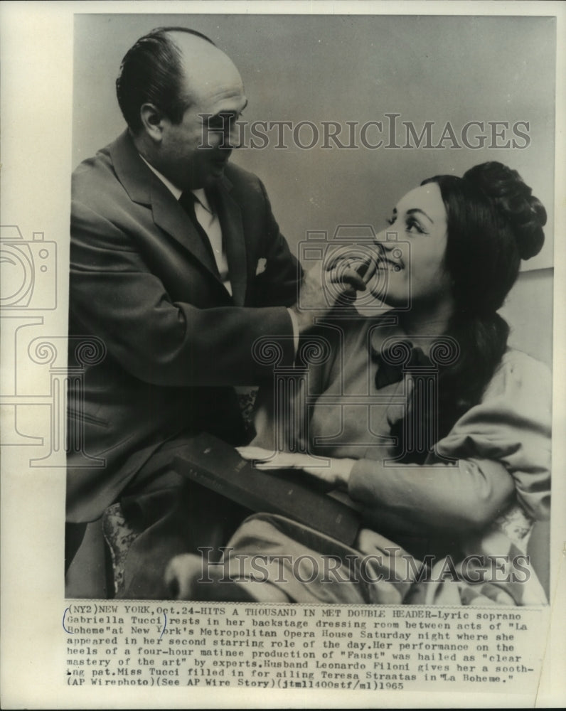 1965 Press Photo Lyric Soprano Gabriella Tucci in &quot;La Boheme&quot; - mjp42317-Historic Images
