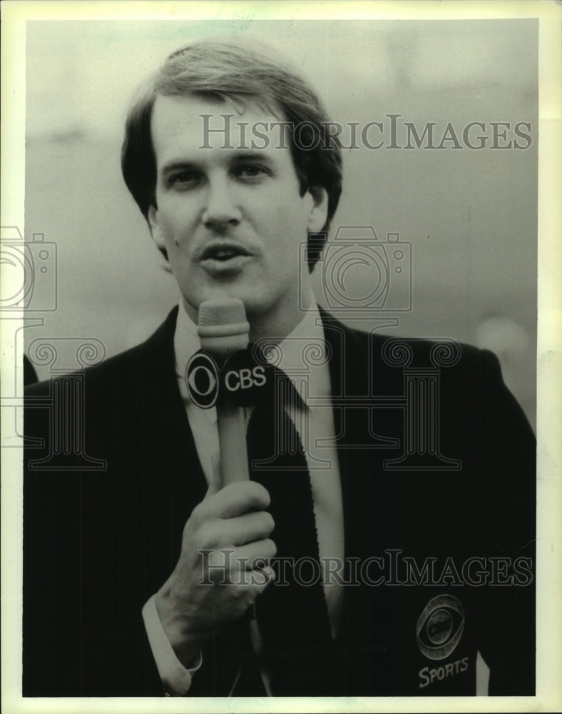 1986 Press Photo John Tesh, Emmy-Award Winning CBS Sports Broadcaster- Historic Images