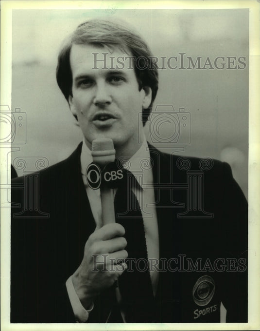 1986 Press Photo John Tesh, Emmy-Award Winning CBS Sports Broadcaster- Historic Images