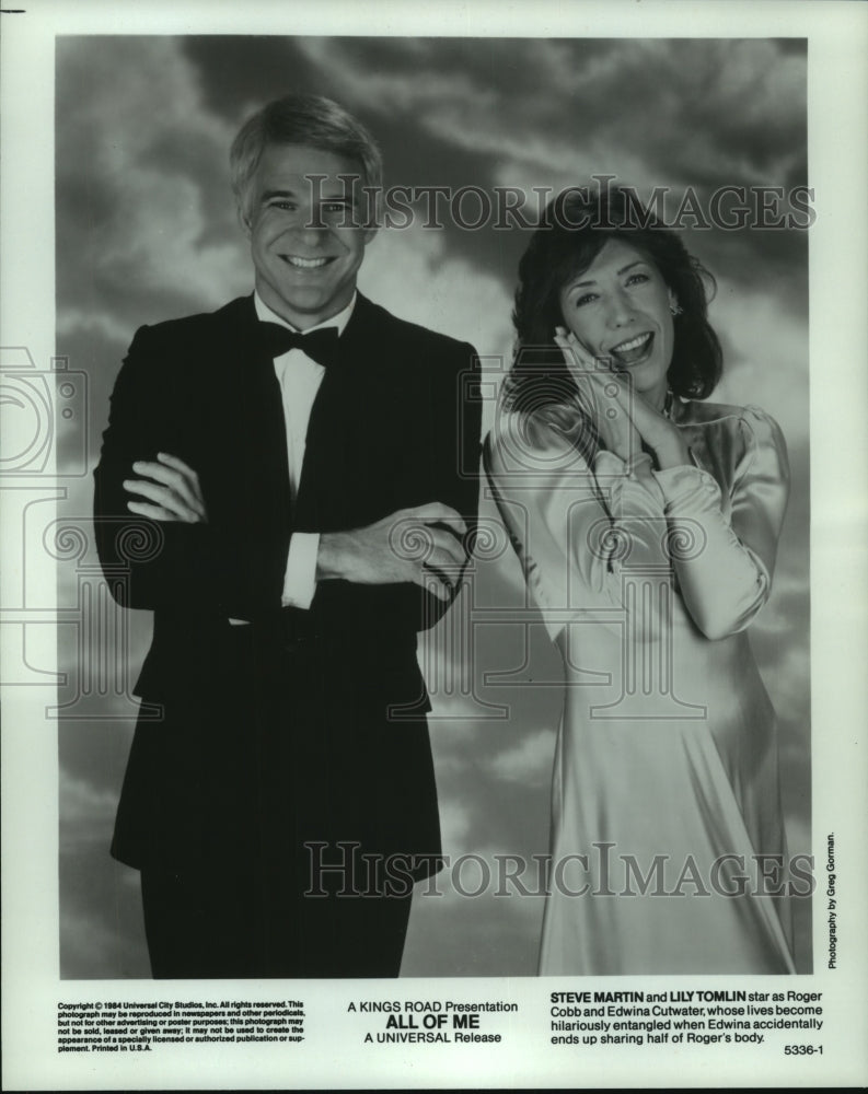 1984, comedy actors Steve Martin and Lily Tomlin star in &quot;All Of Me&quot; - Historic Images