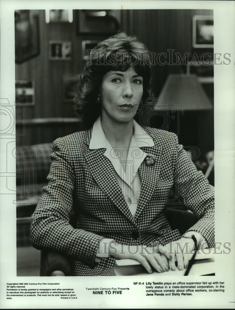 1980 Press Photo Actress Lily Tomlin in the Motion Picture "Nine to Five" - Historic Images