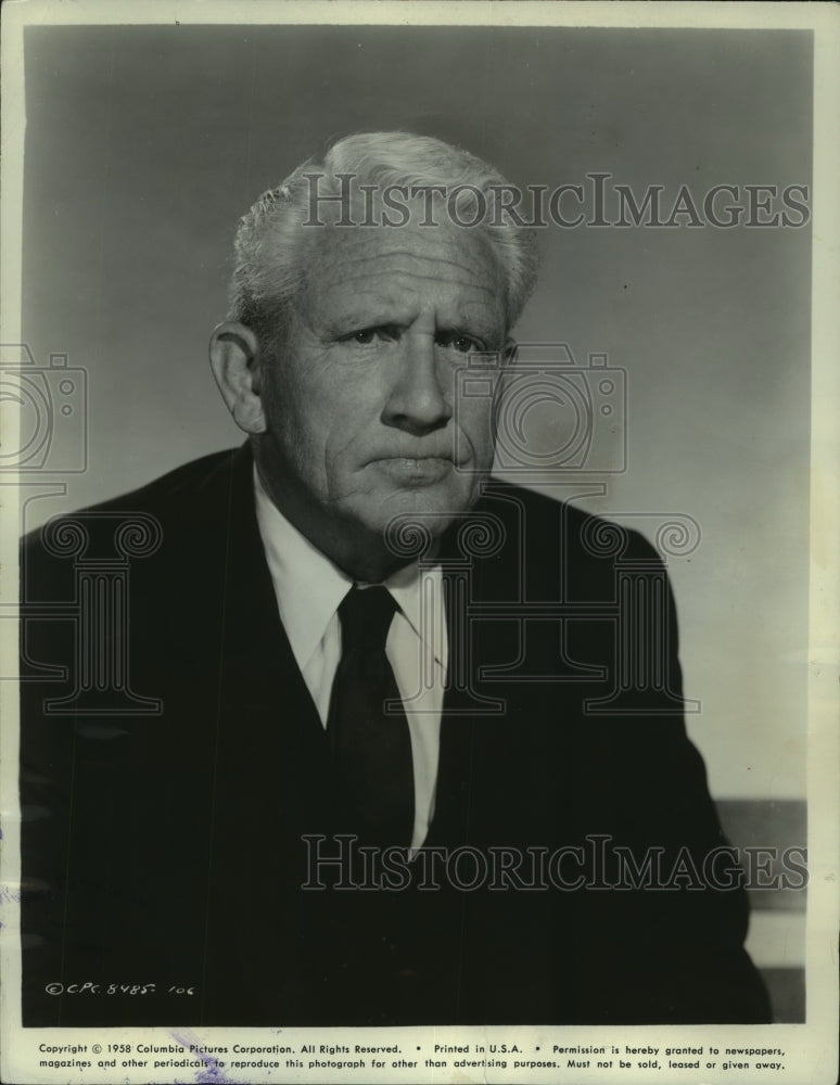 1958, Actor Spencer Tracy - mjp42490 - Historic Images