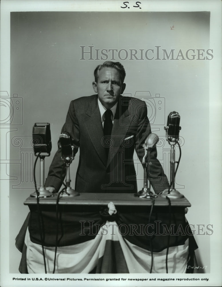 1948 Press Photo Actor Spencer Tracy in movie &quot;State of The Union&quot; - Historic Images