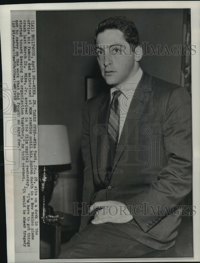 1958 Press Photo MGM Studios' Mike Todd Jr - mjp42565 - Historic Images