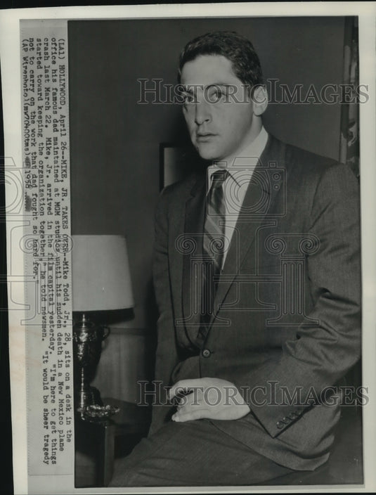 1958 Press Photo MGM Studios' Mike Todd Jr - mjp42565 - Historic Images