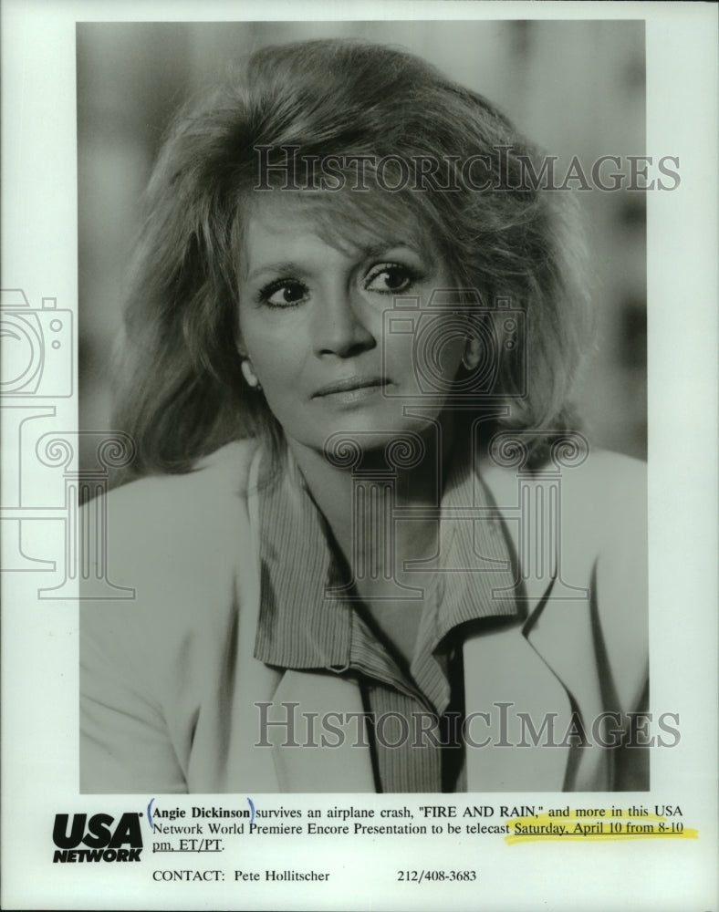 Press Photo United States actress Angie Dickinson in "Fire and Rain" - mjp42577 - Historic Images